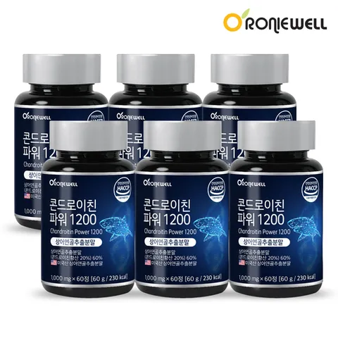 [로니웰] 상어연골 콘드로이친 파워 1200 60정 x 6개
