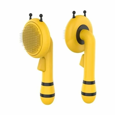 원터치 커브형 죽은털 엉킨털 제거 펫 브러쉬 꿀벌 (WDCD6D0)