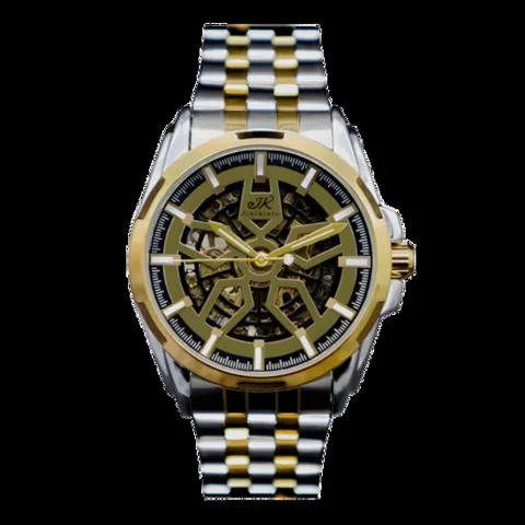 남자 사업가 메탈 오토 골드 오토시계 손목 시계