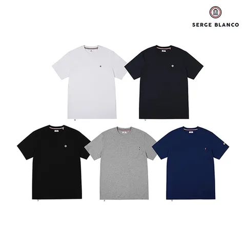 [세르즈블랑코] 24SS 반팔티 남성 5종세트 B