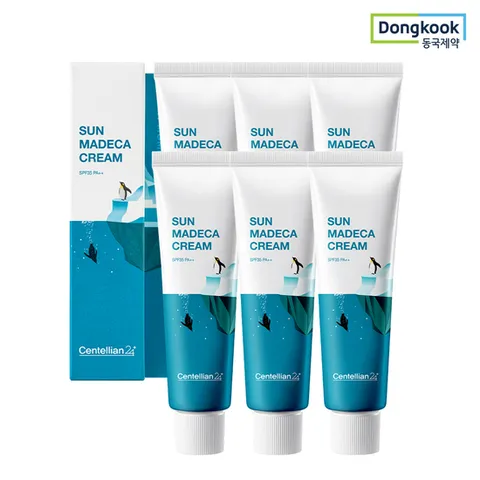 동국제약 센텔리안24 선 마데카 크림 50ml 6개 쿨링자외선차단 선크림 속보습