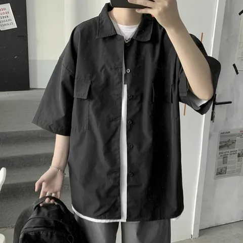남성 포켓셔츠 여름 반팔셔츠 주머니셔츠 캐주얼셔츠