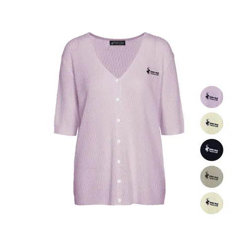 [비버리힐스폴로클럽] 여성 엘리 심플 반팔 가디건 CD420 _A