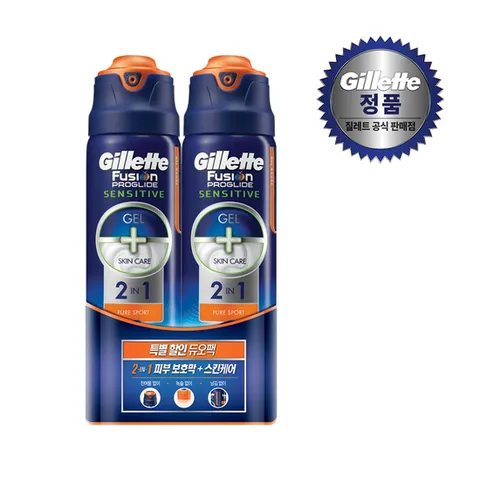 [P&G] 질레트 센서티브 퓨어스포츠 쉐이빙젤 170g 2개