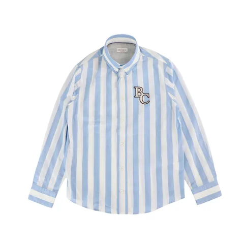 브루넬로쿠치넬리 키즈 스트라이프 셔츠 BW659C370B C001