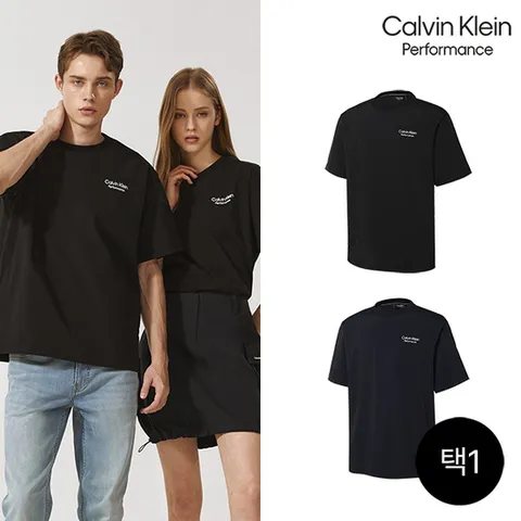 [캘빈클라인 퍼포먼스] 우븐 반팔티셔츠 유니 2컬러 택1 B
