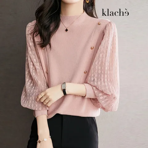 클라셰 골드브레스트블라우스_B4S0791