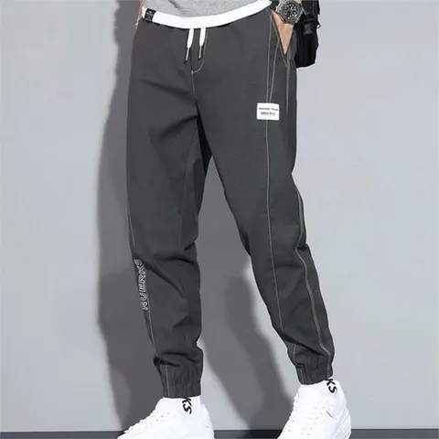 [깨비몰] 남자 면 조거핏 팬츠 허리 밴딩 조커 바지