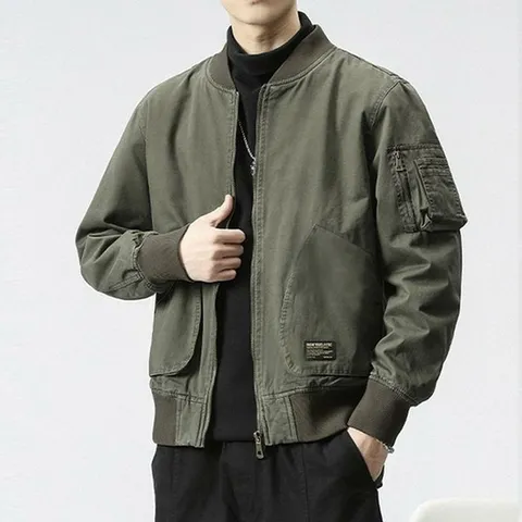 [깨비몰] 남성 오버핏 항공점퍼 레터링 바람막이 자켓