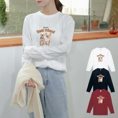 [험블스튜디오] 루즈핏 얅은 봄 가을 긴팔 티