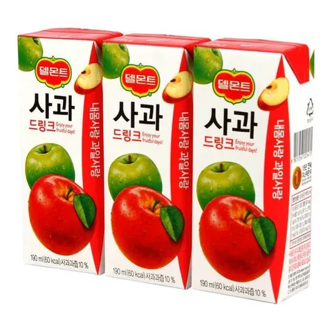 델몬트 사과 드링크팩 190ml X 64팩