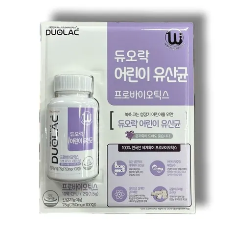 [듀오락] 쎌바이오텍 듀오락 키즈 세계특허 유산균 코스트코 750MG x 100정 /SH