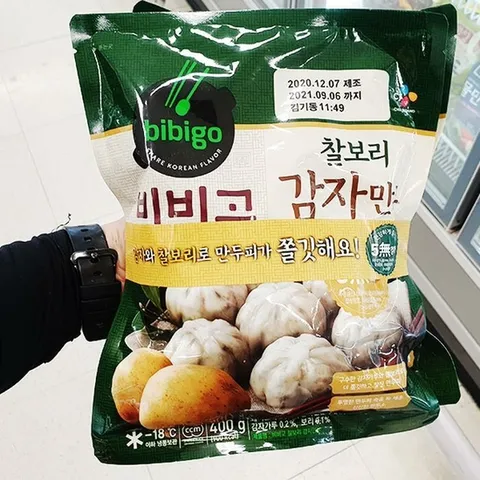 CJ 비비고 찰보리 감자만두 400g x 2입 ice5
