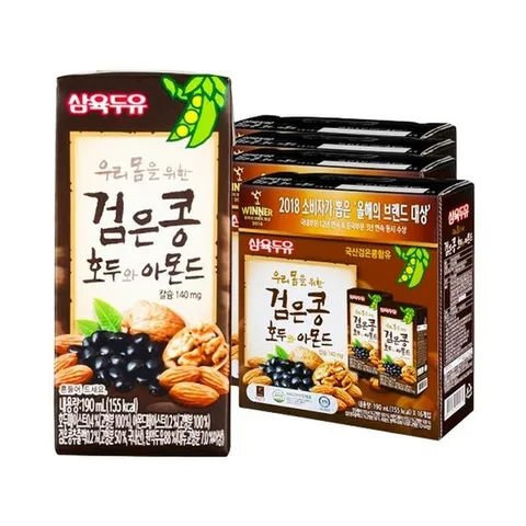 [삼육두유] 삼육두유 검은콩 호두와 아몬드 190ml 64팩
