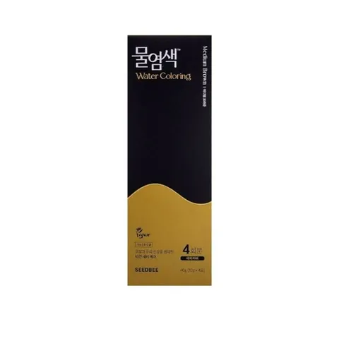 씨드비 물염색 새치 비건 염색약 다크브라운 4회분