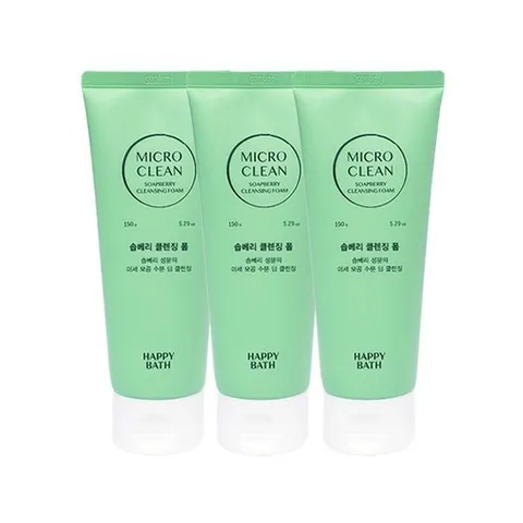 해피바스 마이크로 클린 솝베리 클렌징폼 150g x3