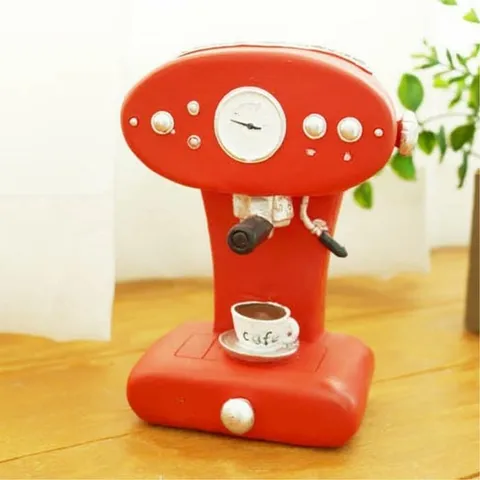 [마이모노샵] 홈카페 데코 소품 앤틱 마블 레드 브라운 커피머신 장식품