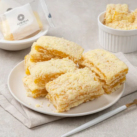 [시루조아] 쌀로만든 카스테라 호박인절미 떡 500g 10개입