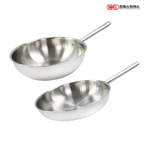 한일STS 제피로스 통5중 스텐레스 IH 인덕션가능 후라이팬세트 2종B(후28+궁28)