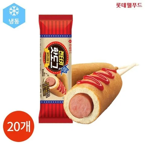 롯데햄 켄터키 핫도그 70g x 20개