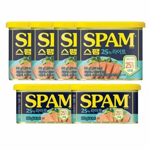 [CJ]스팸 25%라이트 200g x2개+25%라이트 340g x4개