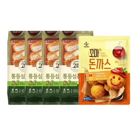[CJ] 고메 바삭튀겨낸 통등심돈카츠450g x4개 + 꼬마돈까스 400g x1개