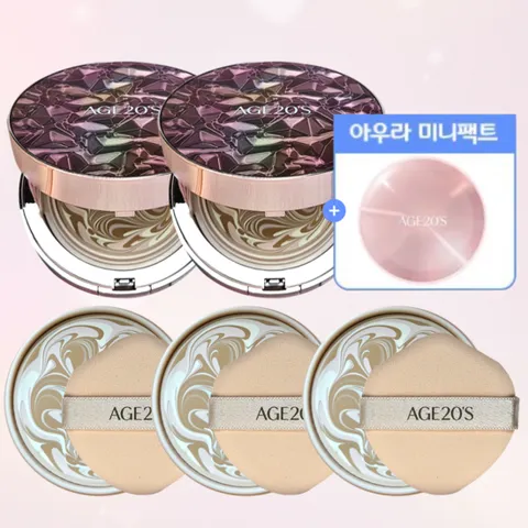 에이지 20S 팩트 에이지투웨니스 에센스 아우라 21호(본품2+리필3+쁘띠팩트)