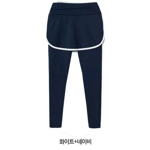 [오노마] ONM 여성 요가 웨어 9부 치마 레쉬가드 레깅스 화이트블랙