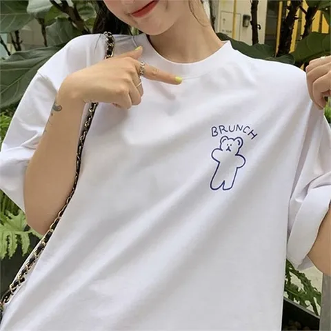 [오노마] ONM 여성 박시한 반팔티 기본 흰티 여름 상의 편한 흰색티