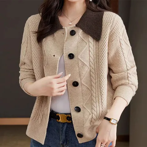 (패션시그널) 유니크 카라넥 자켓 가디건 5F35A1