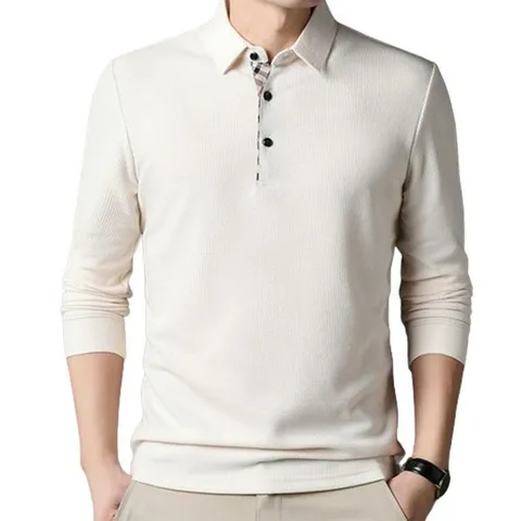 [라일리] Rly 남성 춘추 와플 카라 긴팔 티셔츠