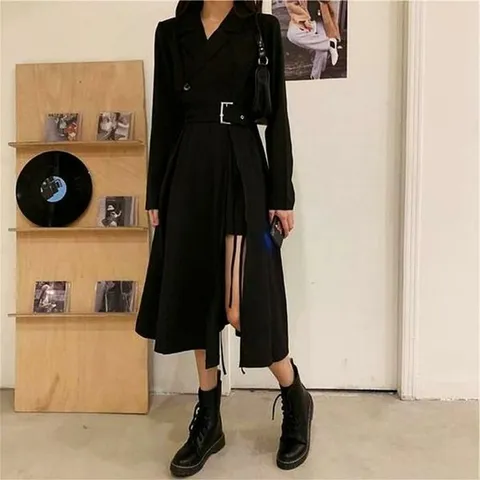 [오노마] ONM 벨트 모던시크 자켓형 여성 롱원피스 캐주얼