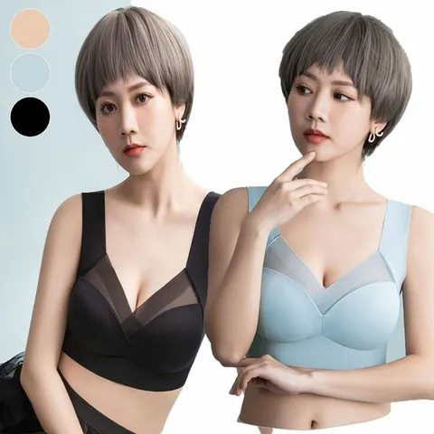 심리스 노와이어 캡 일체형 볼륨 업 압박없는 브라
