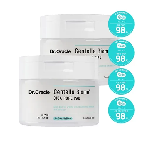 [닥터오라클] 1+1 센텔라바이옴® 시카 모공 토너패드 75매