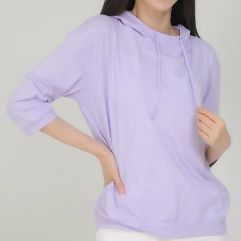 [오노마] ONM 여성 7부 후드티 면티셔츠 후드티셔츠