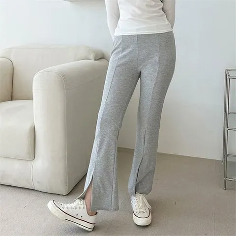 [오노마] ONM 여자 스판 부츠컷 편한 밴딩슬렉스 앞트임 트레이닝복