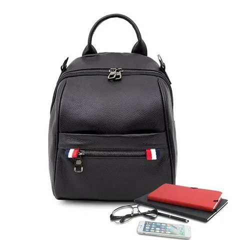 [라일리] Rly 블랙- 실용적인 캐주얼 소가죽 백팩 대학생 직장인