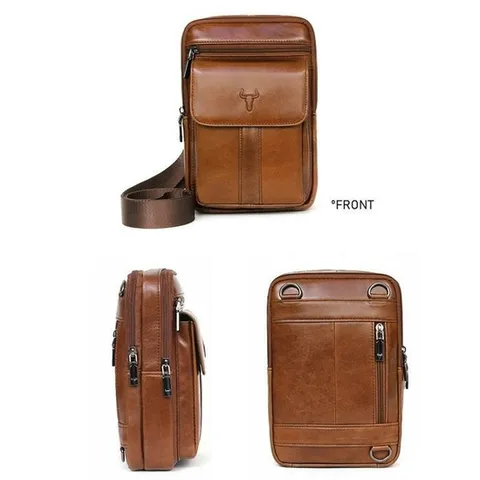 [라일리] Rly 미니 크로스 남성 핸드폰 가방 고급 가죽 지퍼 포켓