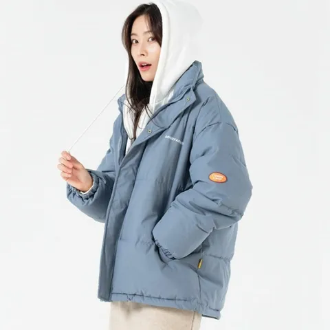 여성 후드 모자 레이어드 스타일 데일리 하프 패딩 (HJJ-WBA1694)