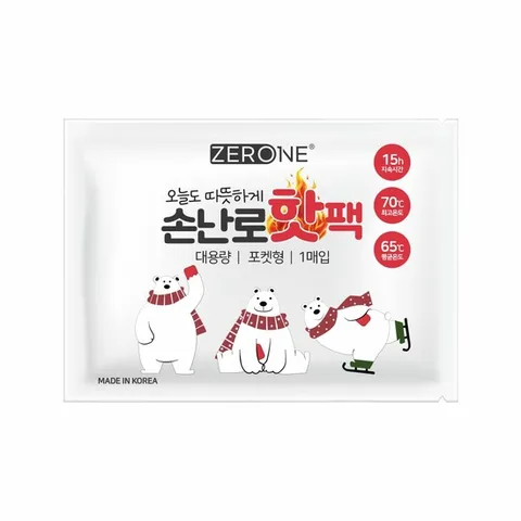 제로원 손난로 핫팩 대용량 포켓용 1매입 (HJJ-WFFZRM6)