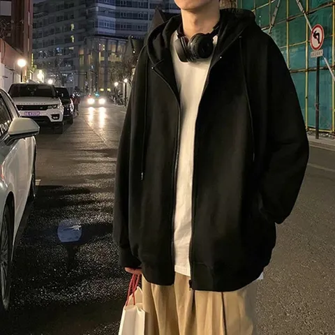 루즈핏 보온 후드티셔츠 후드집업 후드티코디 방한 (HJJ-WFFX83P)