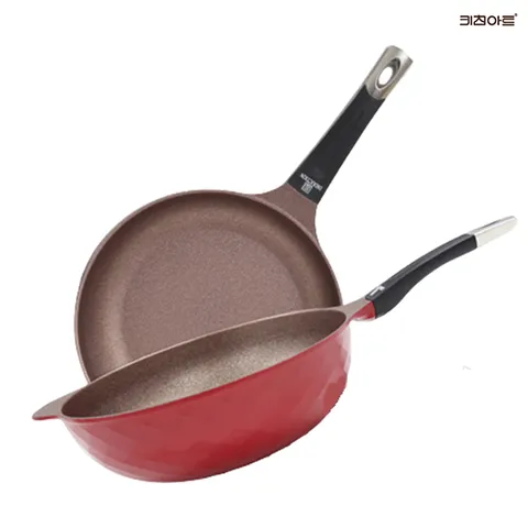 키친아트 꼬뜨 스톤코팅 IH 인덕션가능 후라이팬세트 2종(후32+궁32)