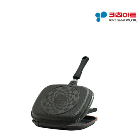 키친아트 골드플러스 다이아코팅 패킹 양면팬 생선구이팬