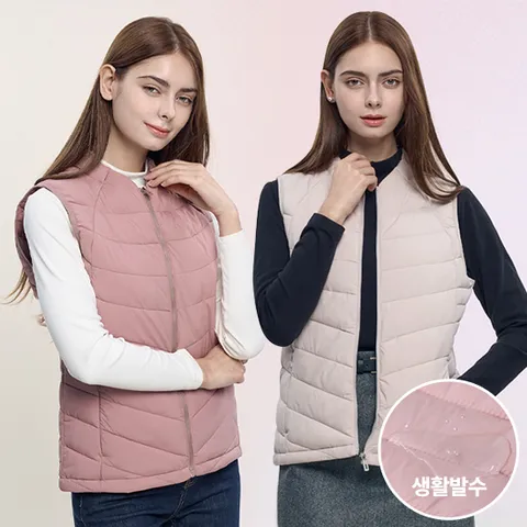 이지바이 코튼캔디 여성 웰론 슬림핏 경량 패딩 조끼 가을 겨울 기능성 아웃도어 베스트(AB23V007W)