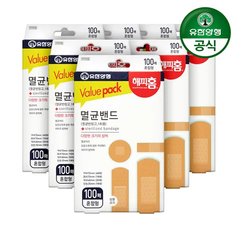해피홈 멸균밴드(혼합형) 100매 7개