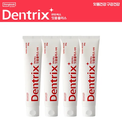 [덴트릭스 입문구성] 덴트릭스 잇몸플러스치약160g 4개