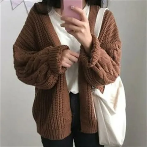 [오노마] ONM 쿨샵 클래식 스타일 여성가디건 오버핏 니트가디건