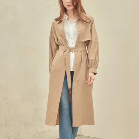 미니멀 트렌치형 원피스