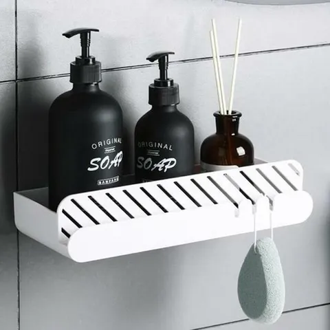 [라일리] Rly (업체배송) 온나 다용도 벽부착 물빠짐 욕실선반