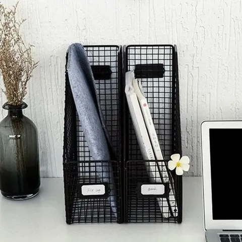 [라일리] Rly (업체배송) 레트로 철제 파일꽂이 잡지 서류 정리함